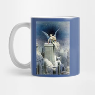 Christmas Eve - Gustave Dore Angel on snowy chimney Mug